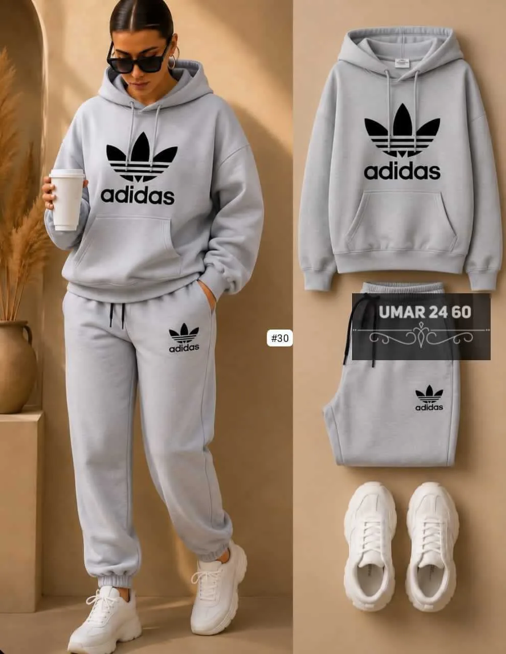 Женский спортивный костюм Adidas Original, флис Синий — фото 3