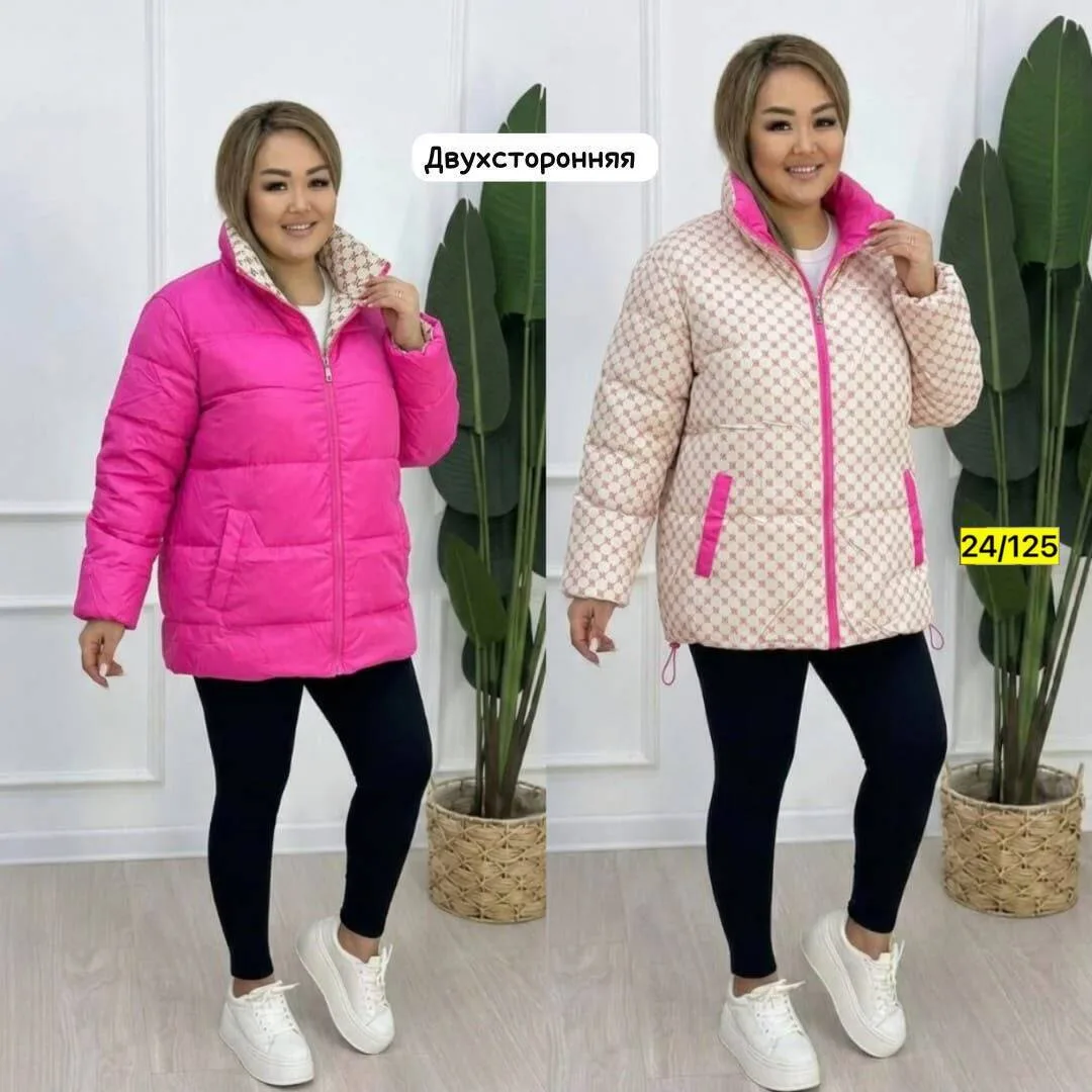 И практичную женскую Двухсторонняя куртка синяя — фото 3
