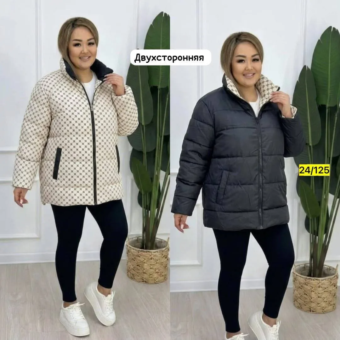 И практичную женскую Двухсторонняя куртка синяя — фото 4