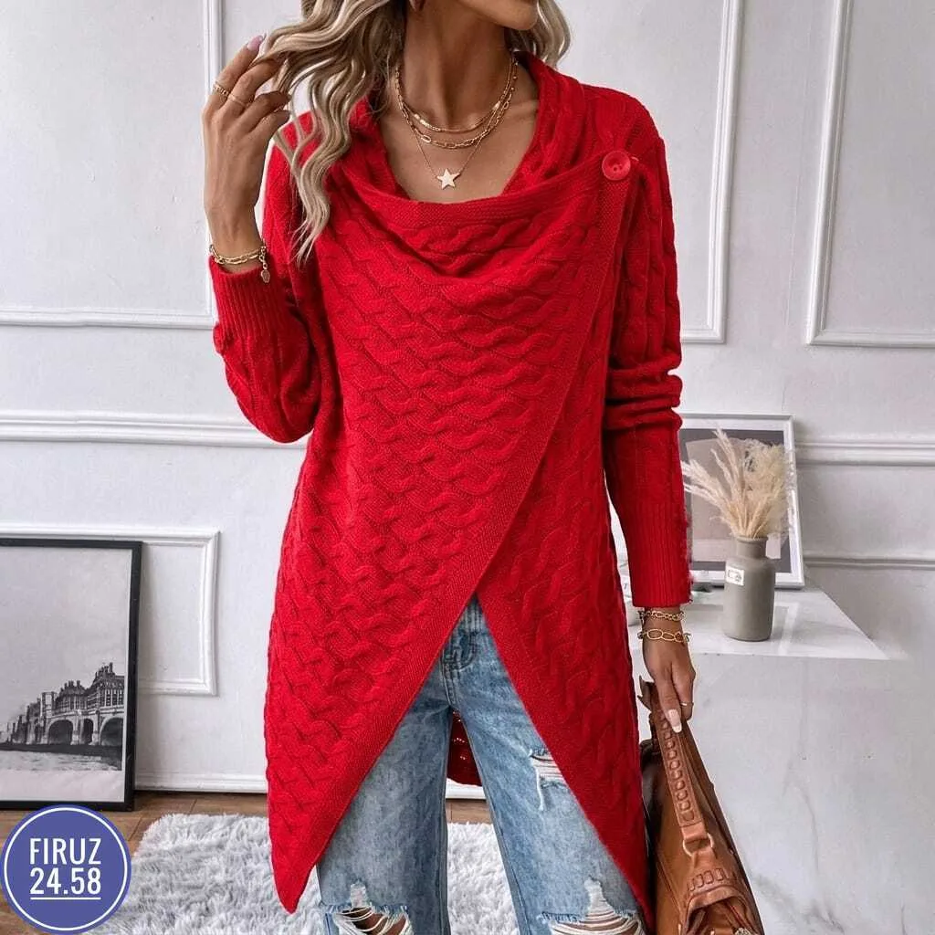 Женский вязаный свитер oversize из мягкой вязки — фото 2