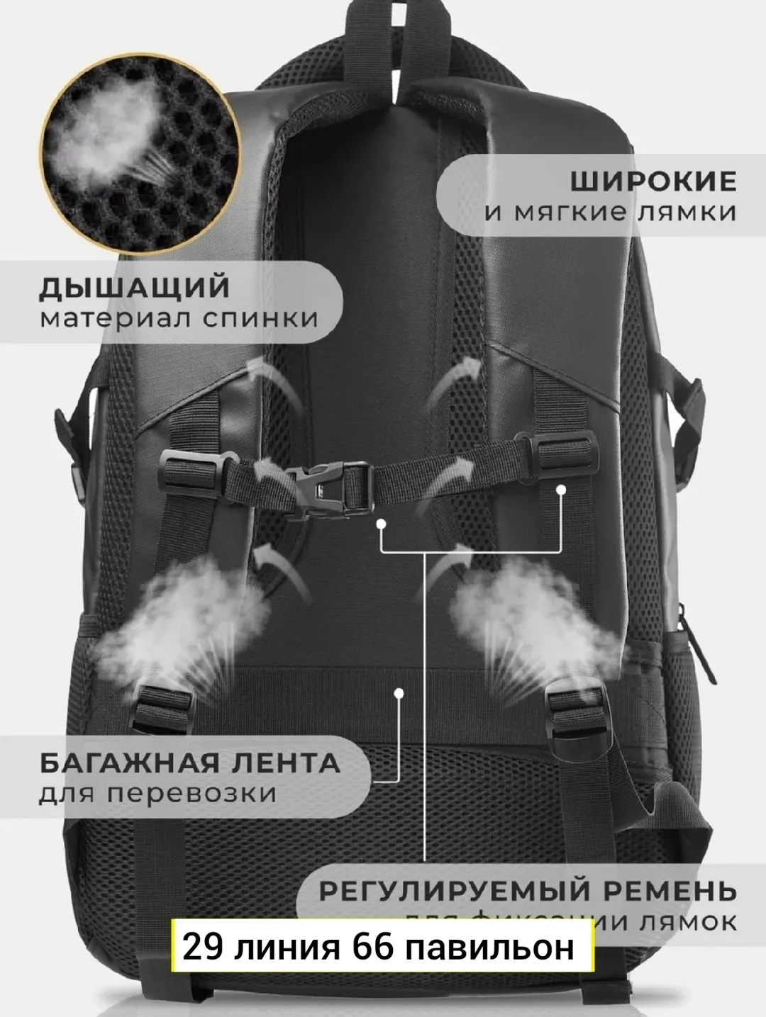 Многофункциональный городской рюкзак из прочного материала Оксфорд — фото 3