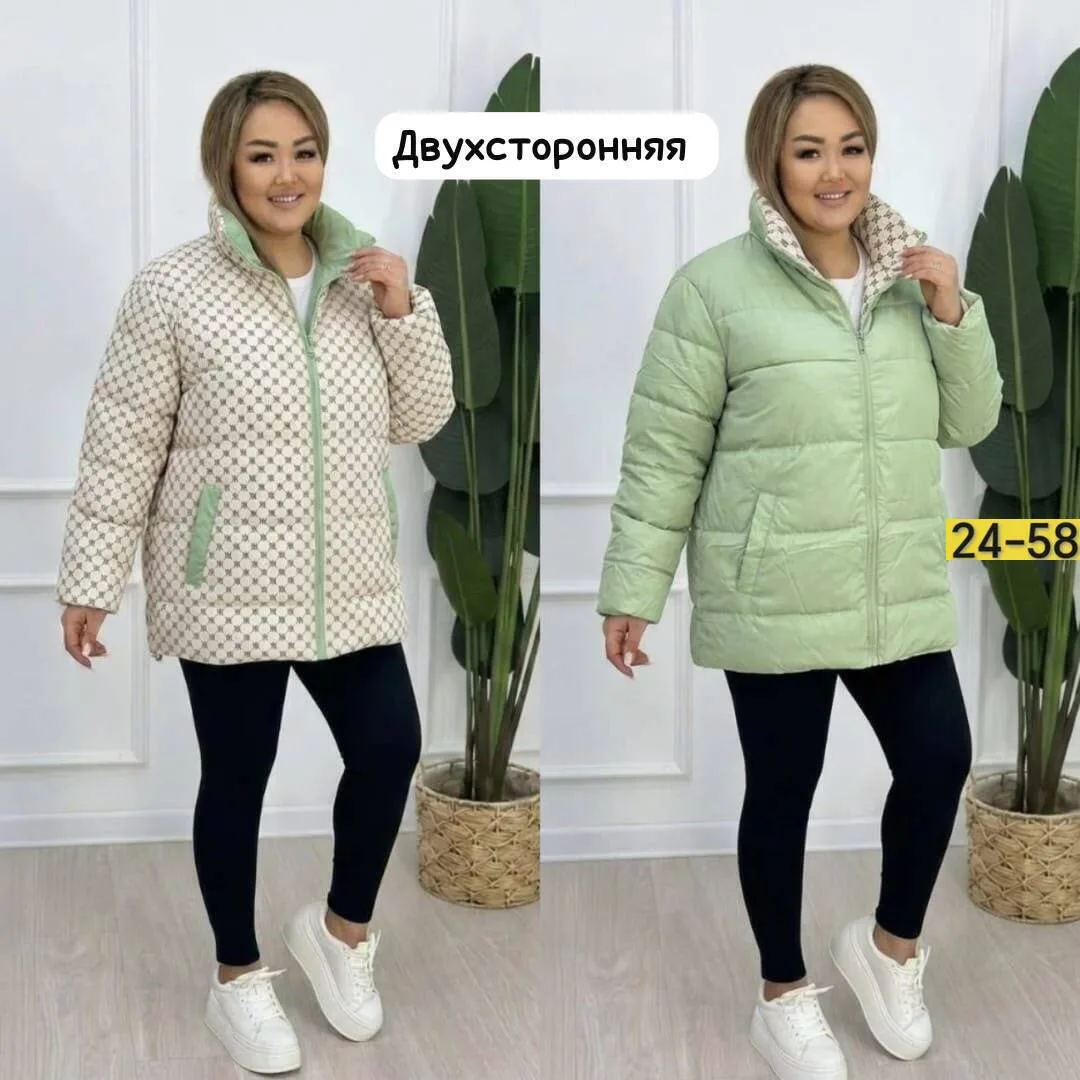 И практичную женскую Двухсторонняя куртка синяя — фото 6