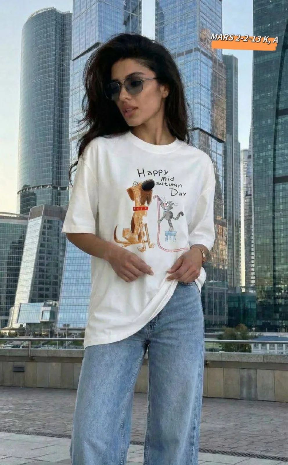 Однотонная футболка из натурального хлопка — фото 10