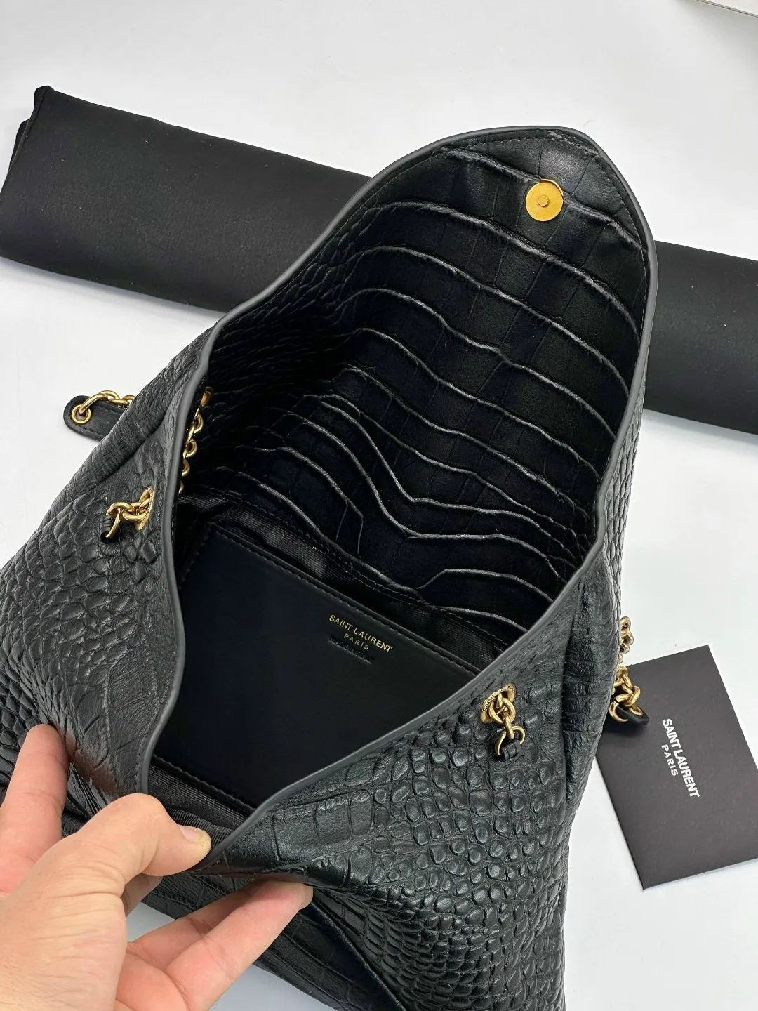 Женская сумка YSL, натуральная кожа — фото 3