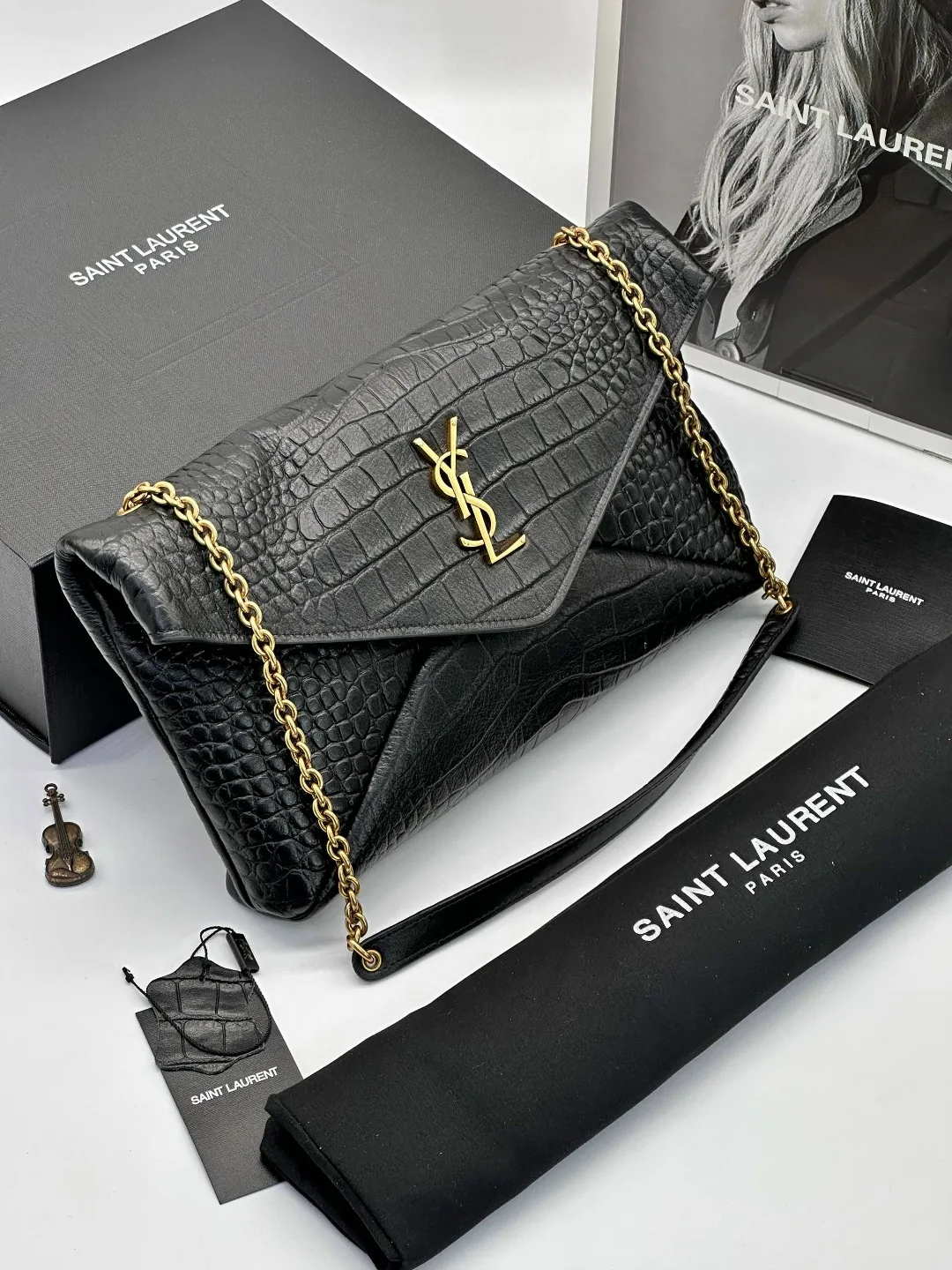 Женская сумка YSL, натуральная кожа — фото 1