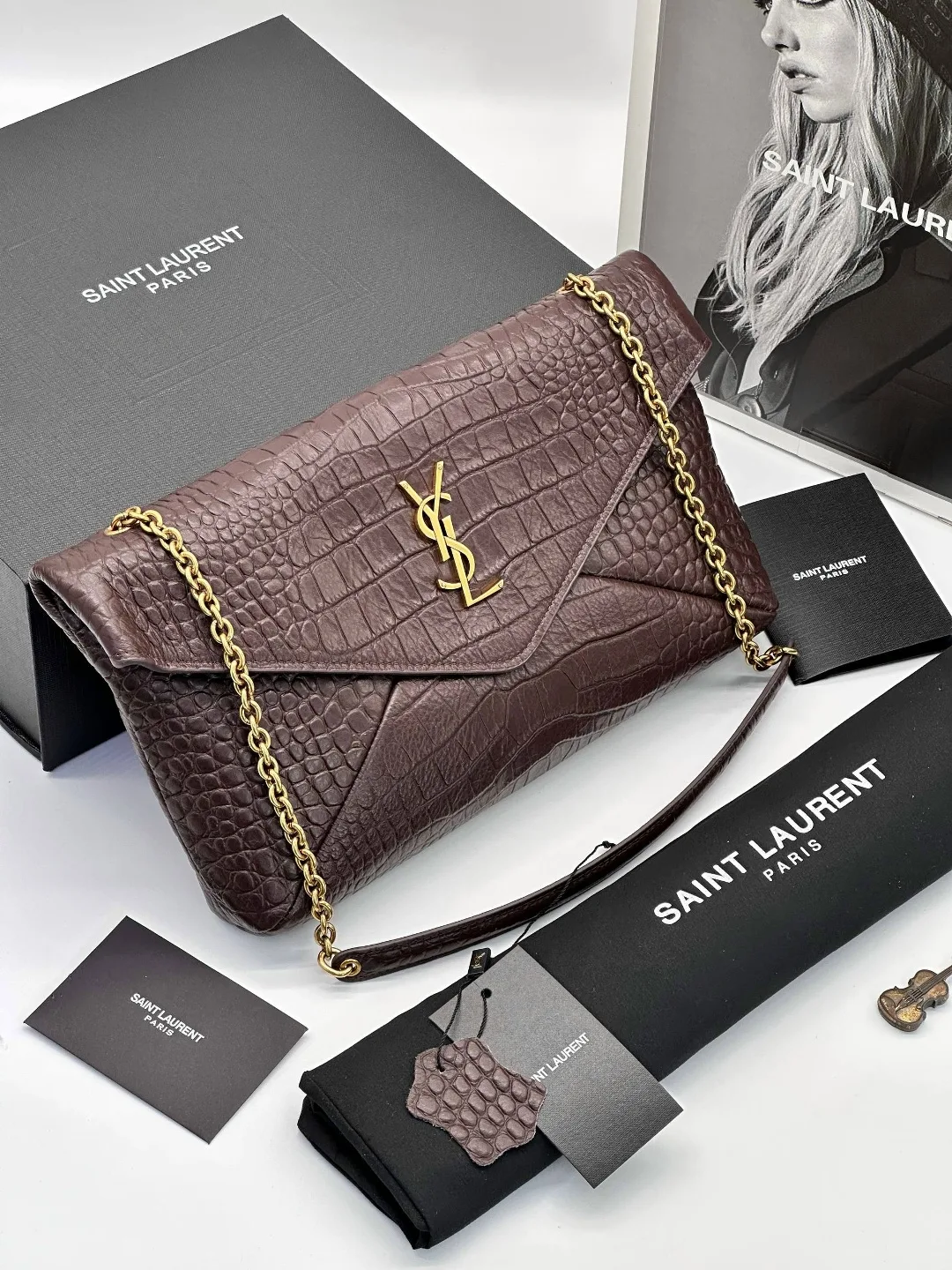 Женская сумка YSL, натуральная кожа — фото 4