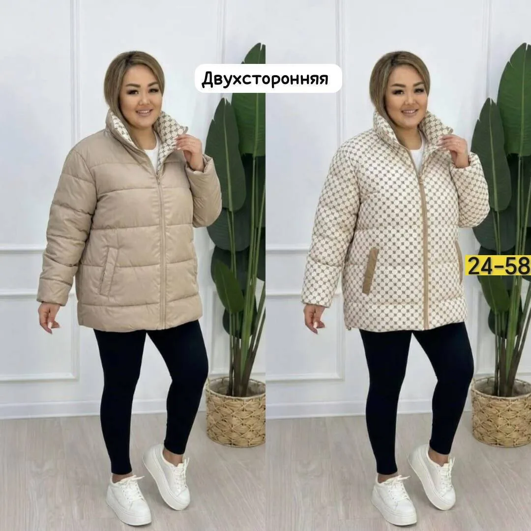 И практичную женскую Двухсторонняя куртка синяя — фото 4