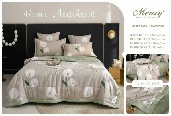 Комплект постельного белья, сатин Белый — фото 15