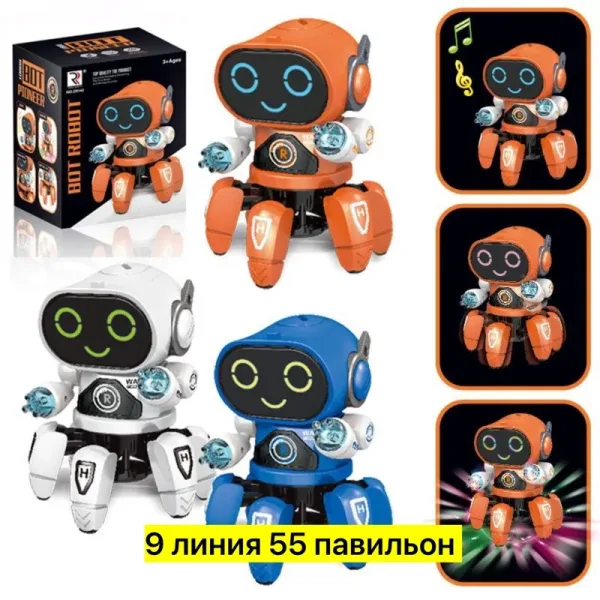 Игрушка-паук с подсветкой, издающим звуки и ходящим по поверхности — фото 15