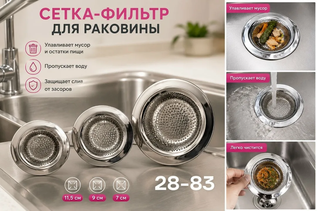 СЕТКА-ФИЛЬТР ДЛЯ РАКОВИНЫ