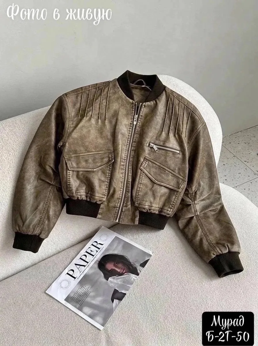 Куртка, кожзам — фото 8
