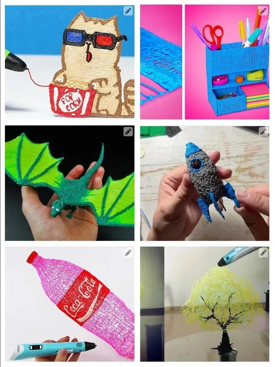 3D ручка детская для рисования объемных фигур — фото 6