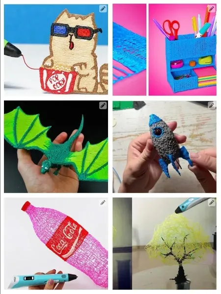 3D ручка детская для рисования объемных фигур — фото 6
