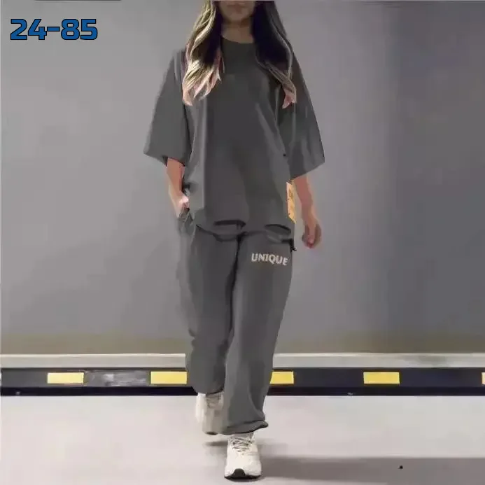 Свободный костюм из двухнитого хлопка — мягкий — фото 1