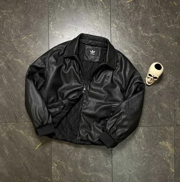 Кожаная куртка Adidas — фото 4
