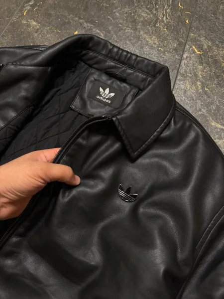 Кожаная куртка Adidas — фото 6