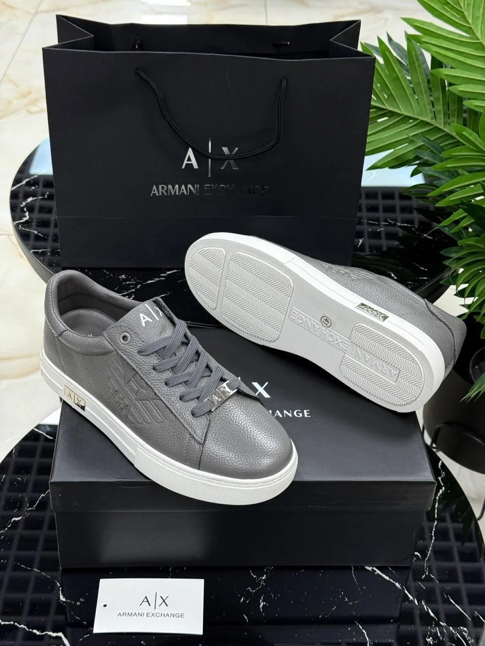ARMANI EXCHANGE мужские туфли из натуральной кожи — фото 1