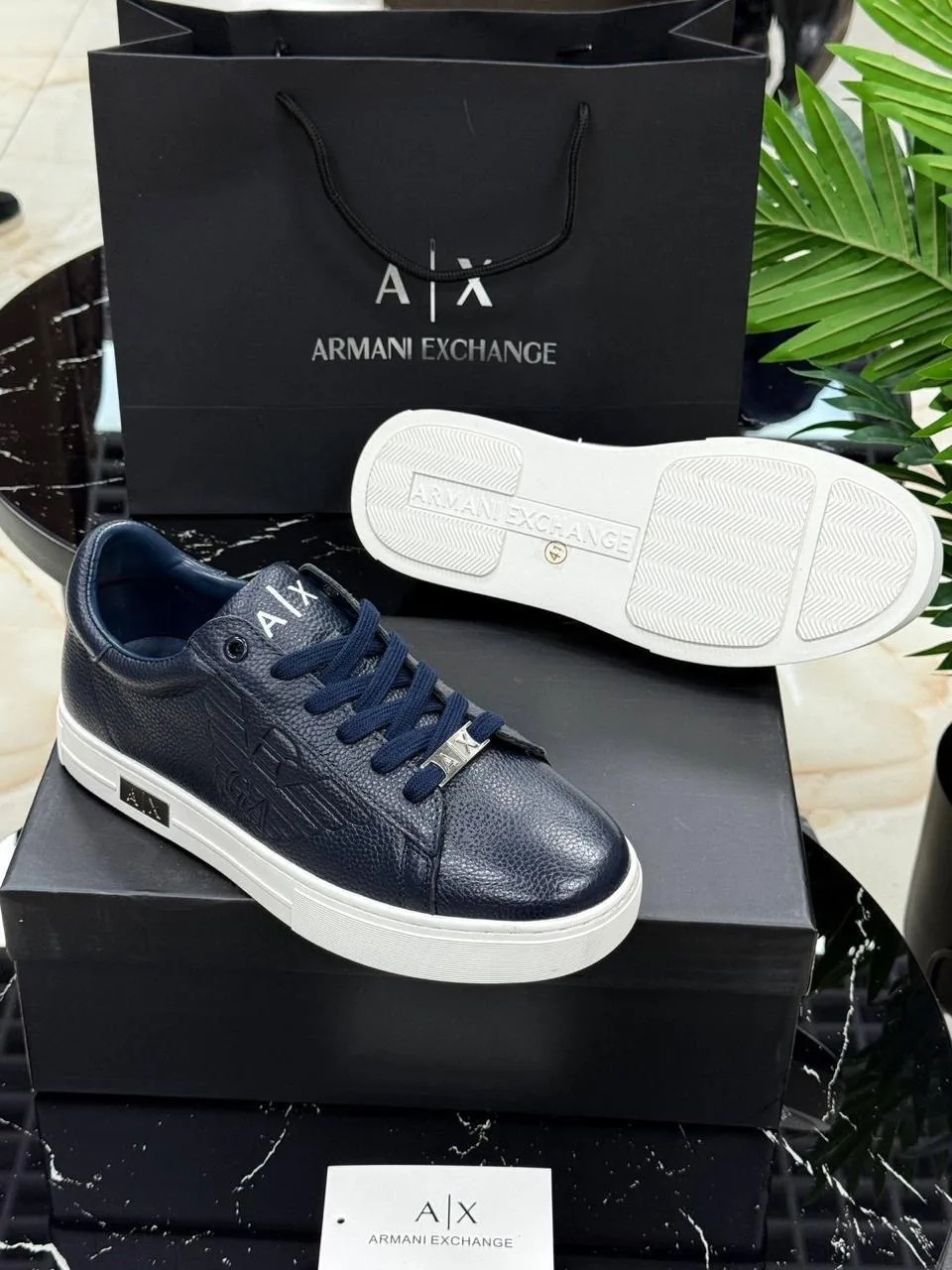 ARMANI EXCHANGE мужские туфли из натуральной кожи — фото 5
