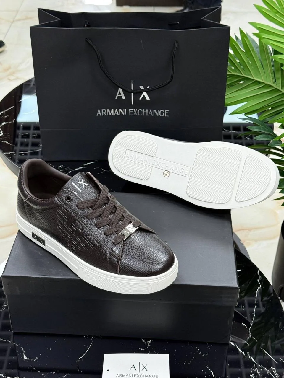 ARMANI EXCHANGE мужские туфли из натуральной кожи — фото 7