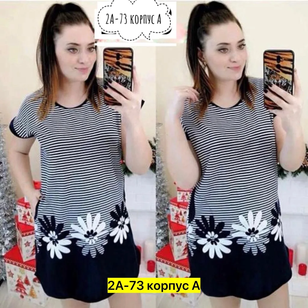 Туника, хлопок — фото 6