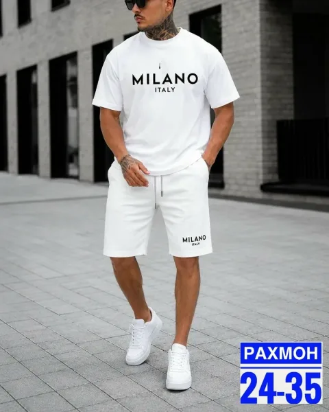 Костюм-двойка мужской из ткани двухнитка — фото 1