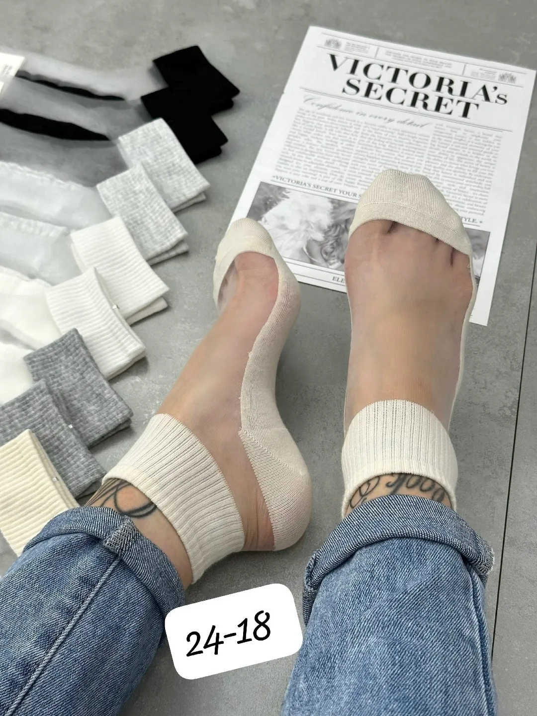 Женские, носки, сверху капрон снизу хлопок — фото 3