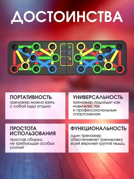 Доска для отжиманий платформа с упорами — фото 3