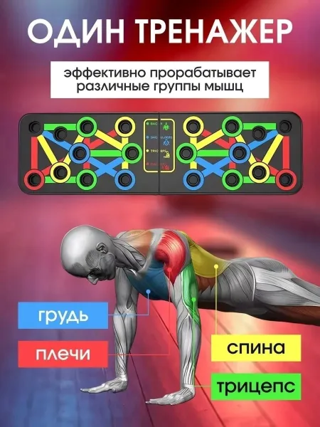 Доска для отжиманий платформа с упорами — фото 4