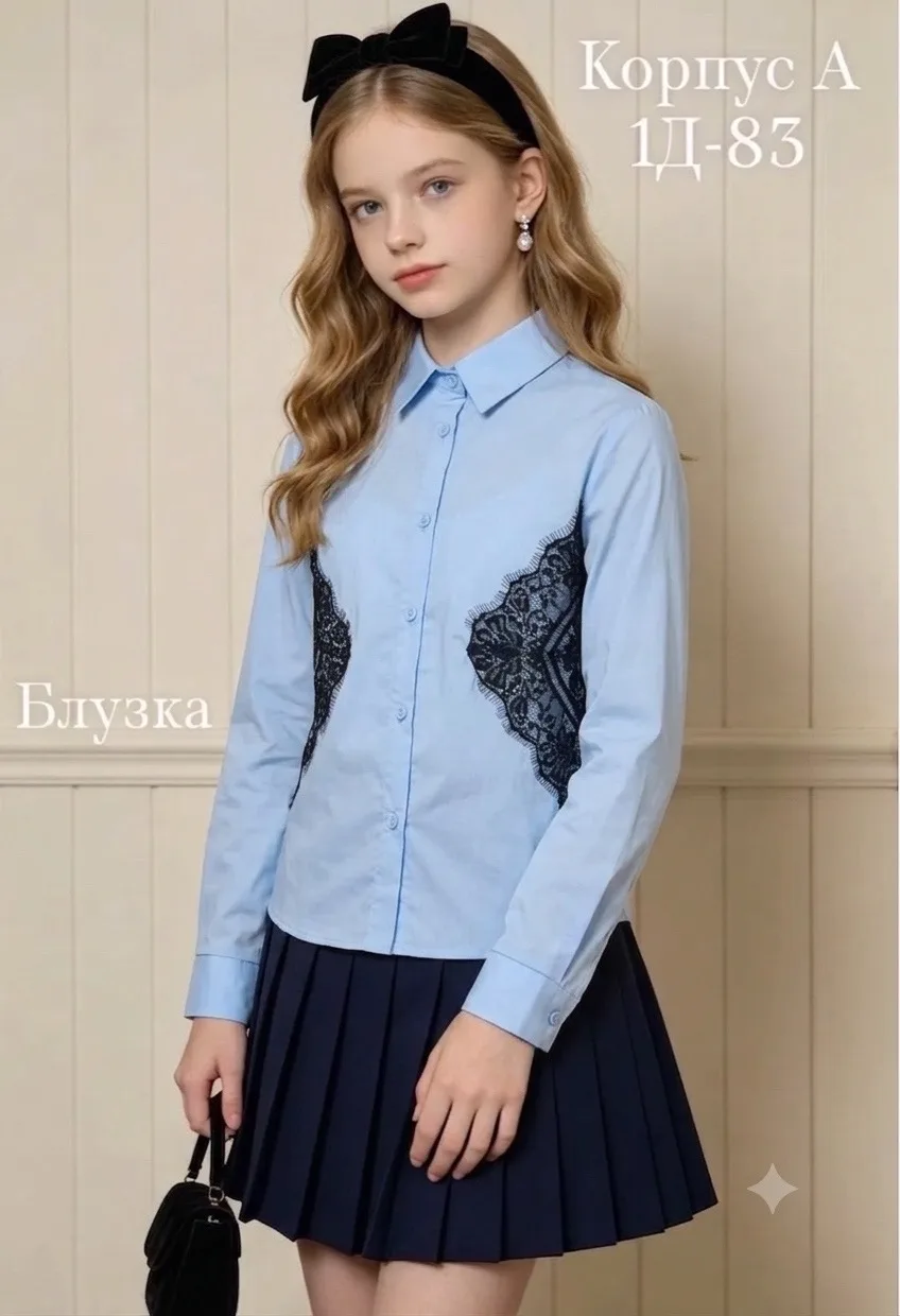 Блузка школьная из хлопка — фото 2