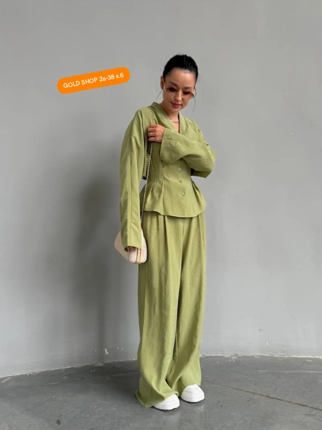 Linen Chic костюм Premium Зелёный — фото 1