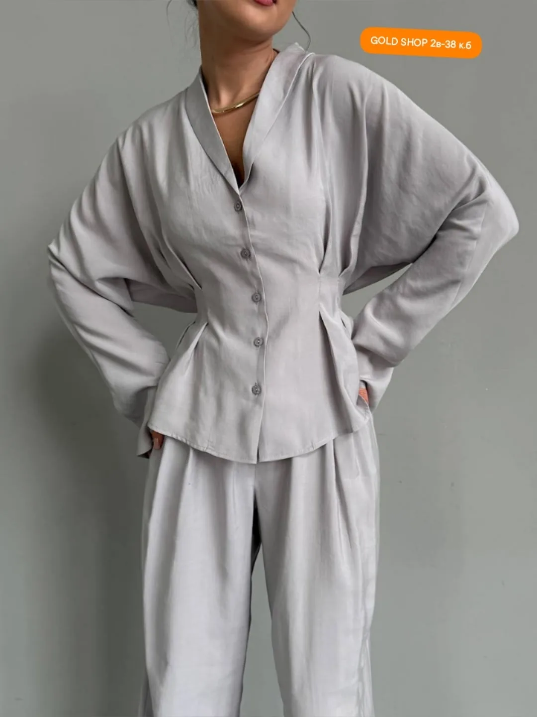 Linen Chic костюм Premium Зелёный — фото 4