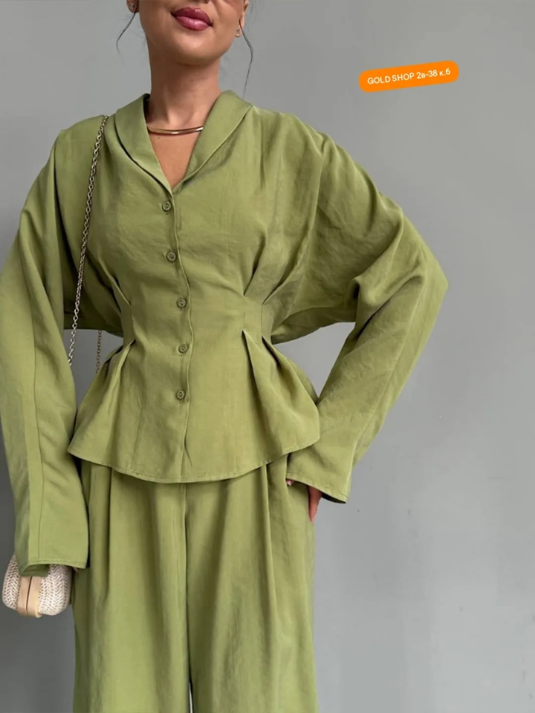 Linen Chic костюм Premium Зелёный — фото 6