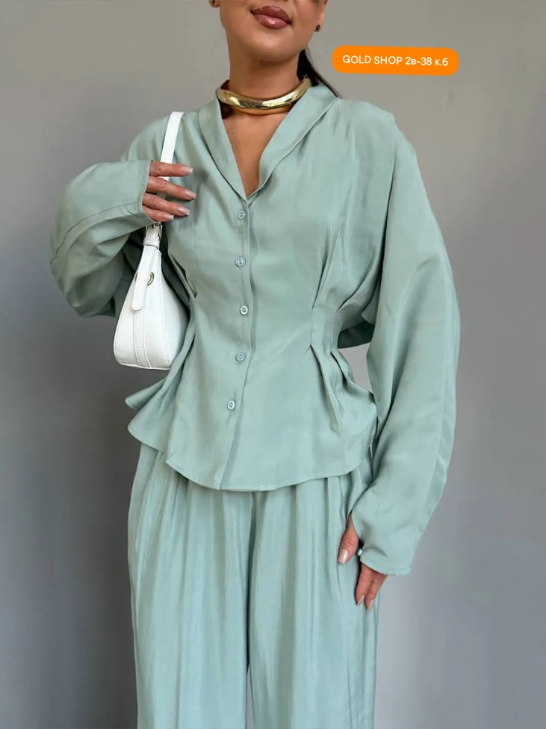 Linen Chic костюм Premium Зелёный — фото 8