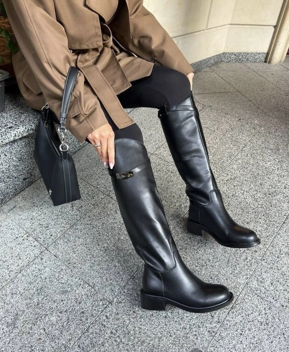 Сапоги из эко-кожи — фото 10