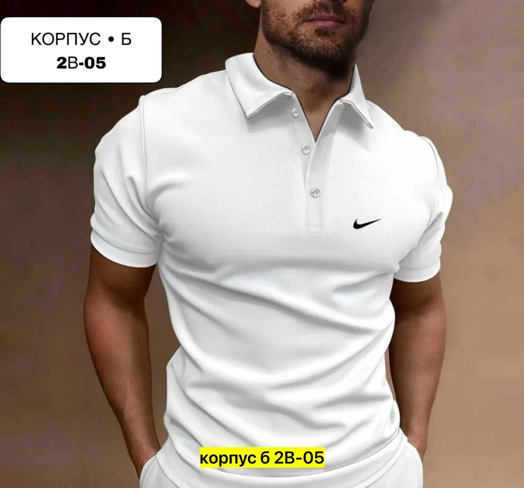 Мужская футболка-поло из хлопка — фото 7