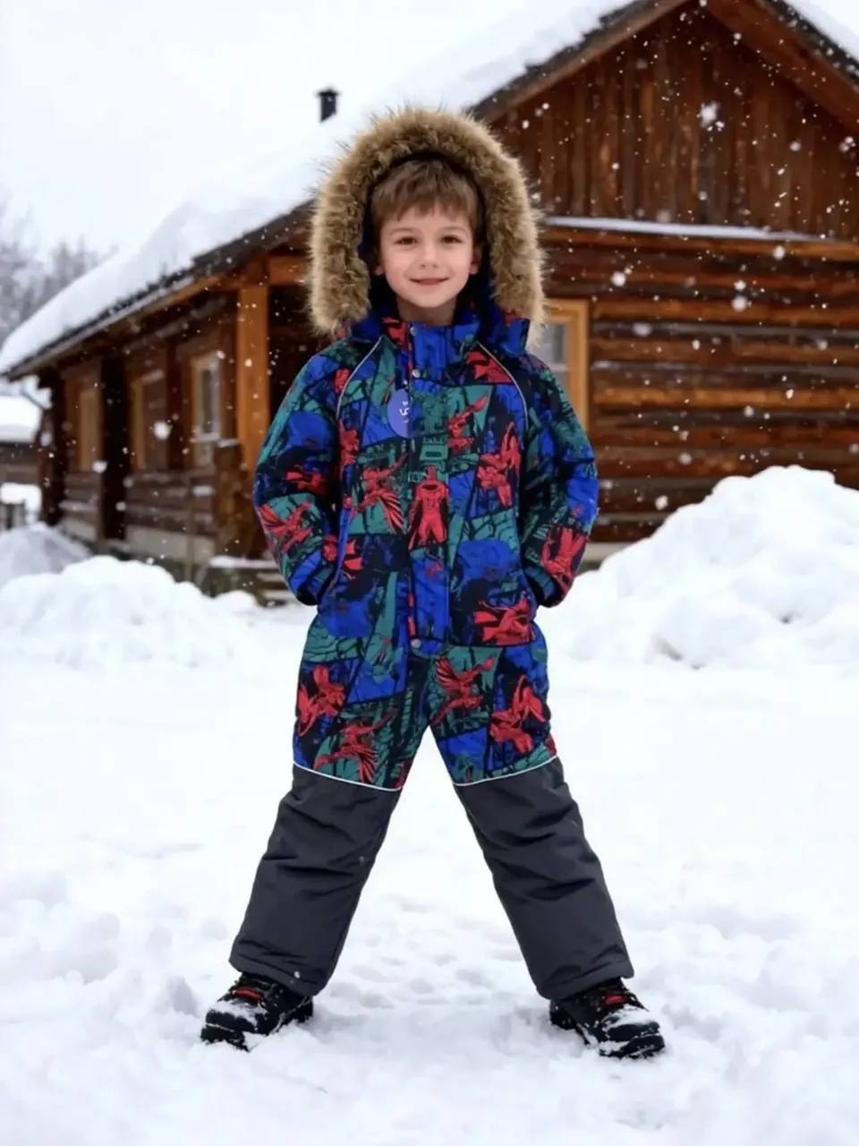 Детские зимние комбинезоны Misha Lasiele Синий — фото 1