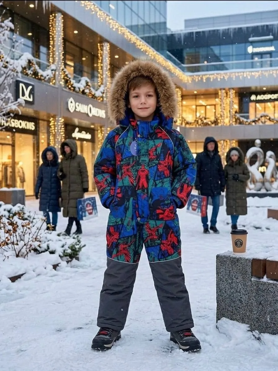 Детские зимние комбинезоны Misha Lasiele Синий — фото 3