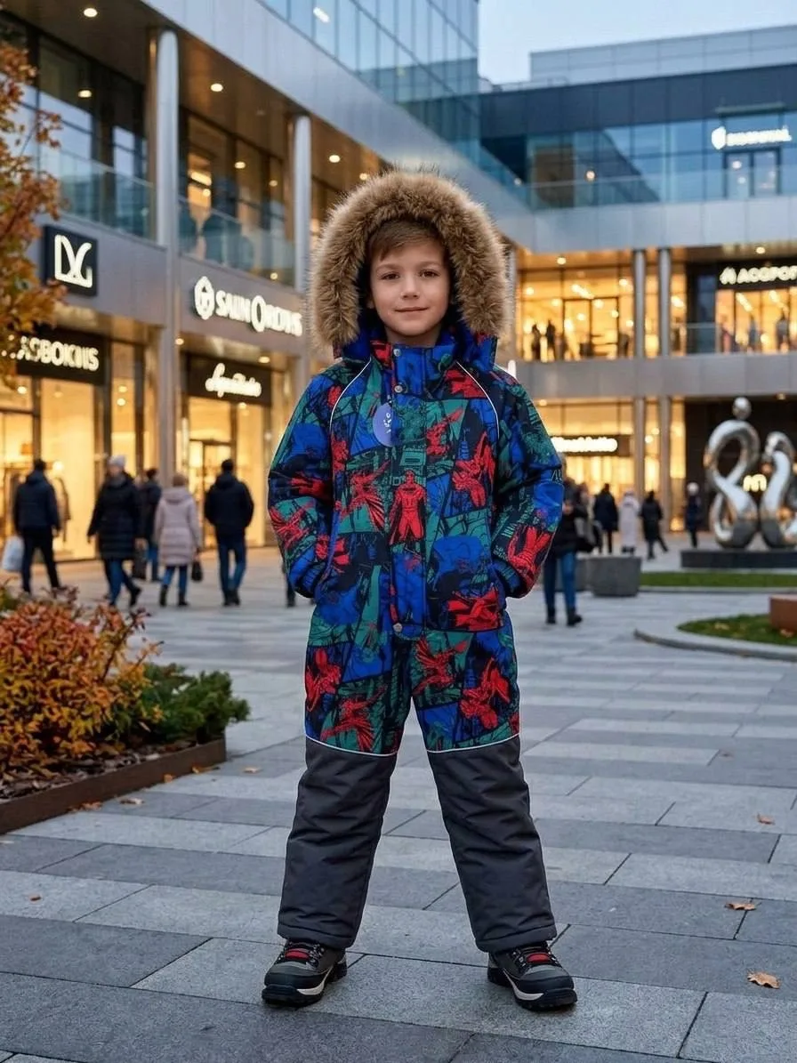 Детские зимние комбинезоны Misha Lasiele Синий — фото 9