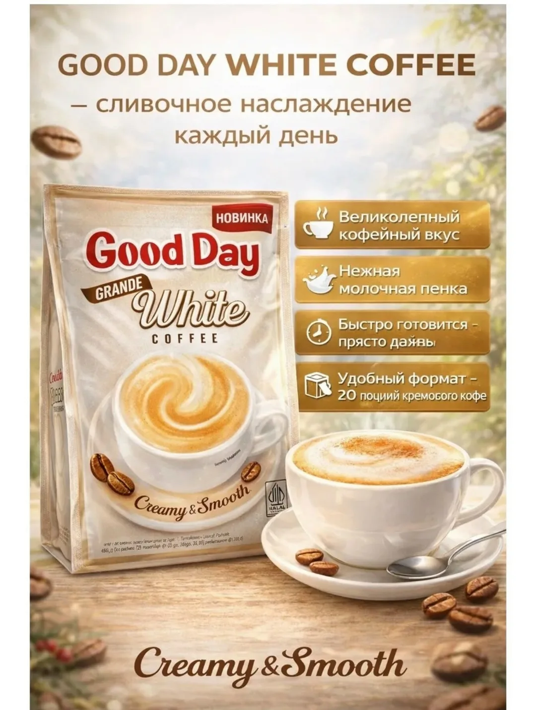 Mocacinno это ароматный растворимый кофе с деликатным шоколадным послевкусием — фото 2