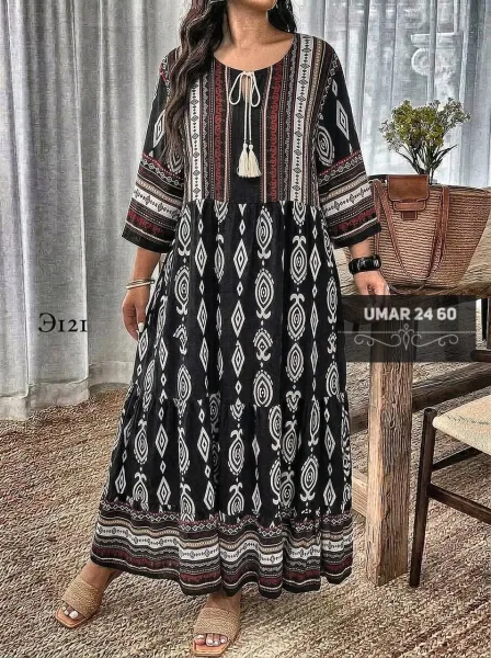 Платье из хлопка и льна — фото 5