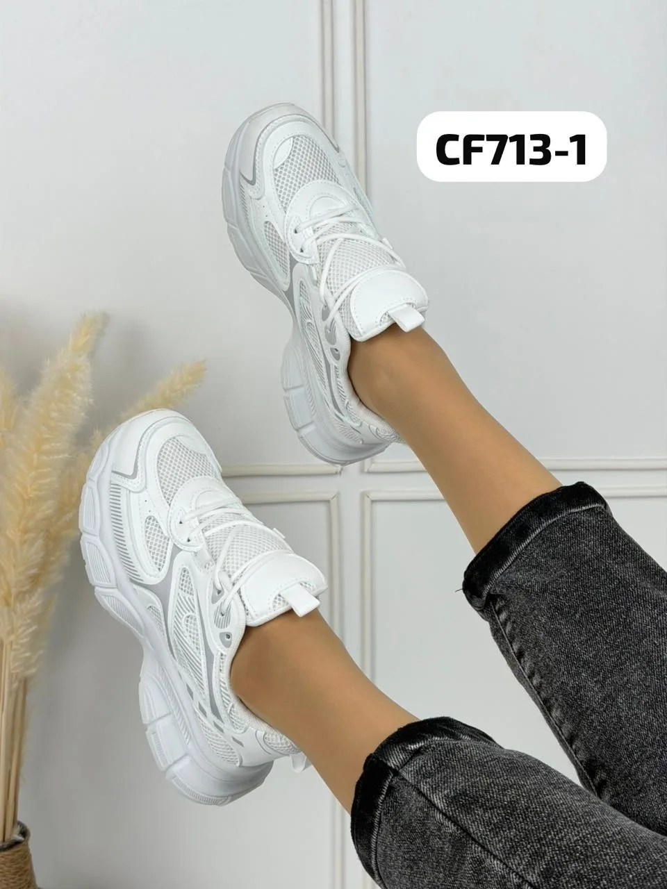 Кроссовки женские КРОССЫ ПЛАТФОРМЕ, сетка — фото 11