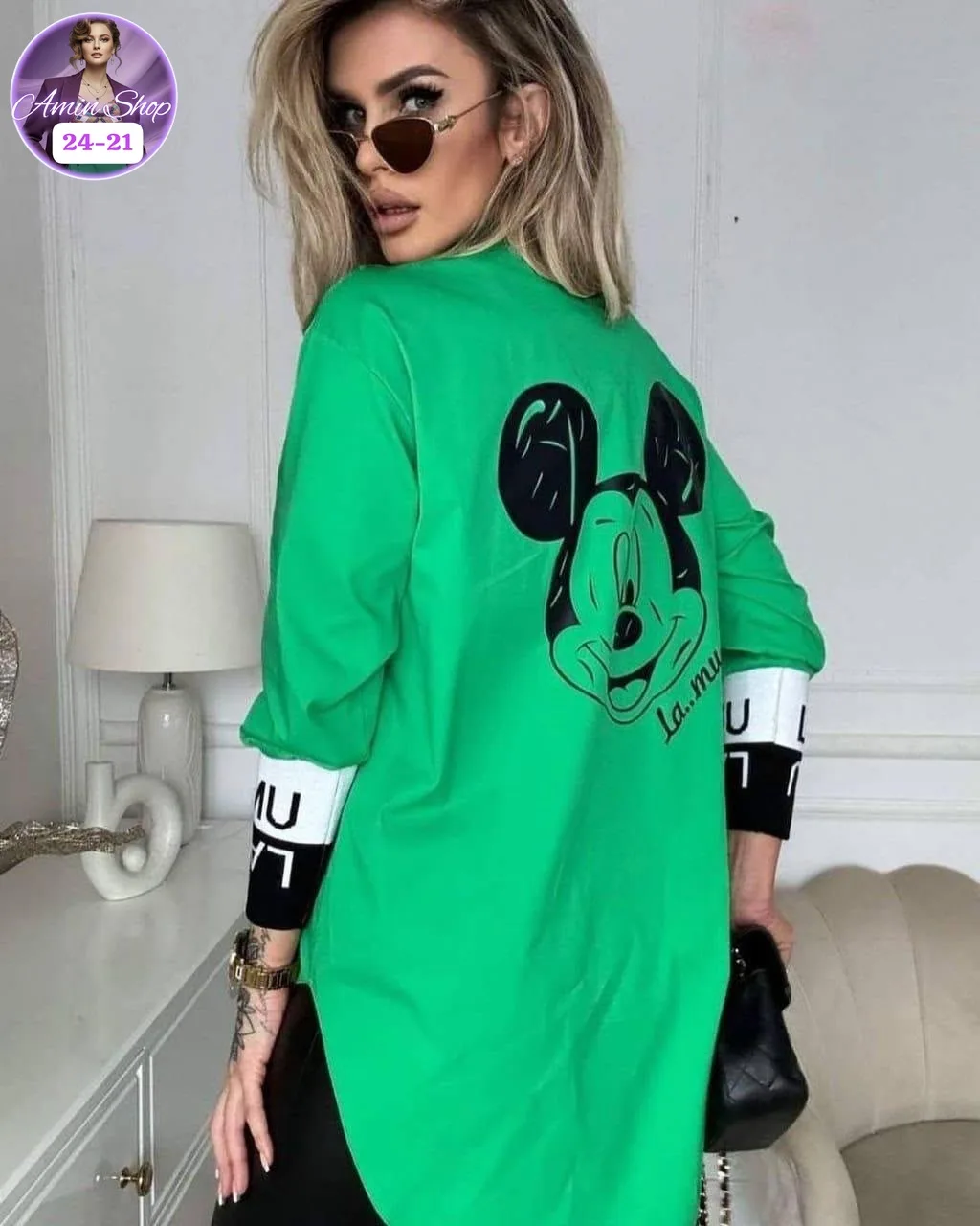 Рубашка с принтом Mickey Mouse из качественного материала — фото 3