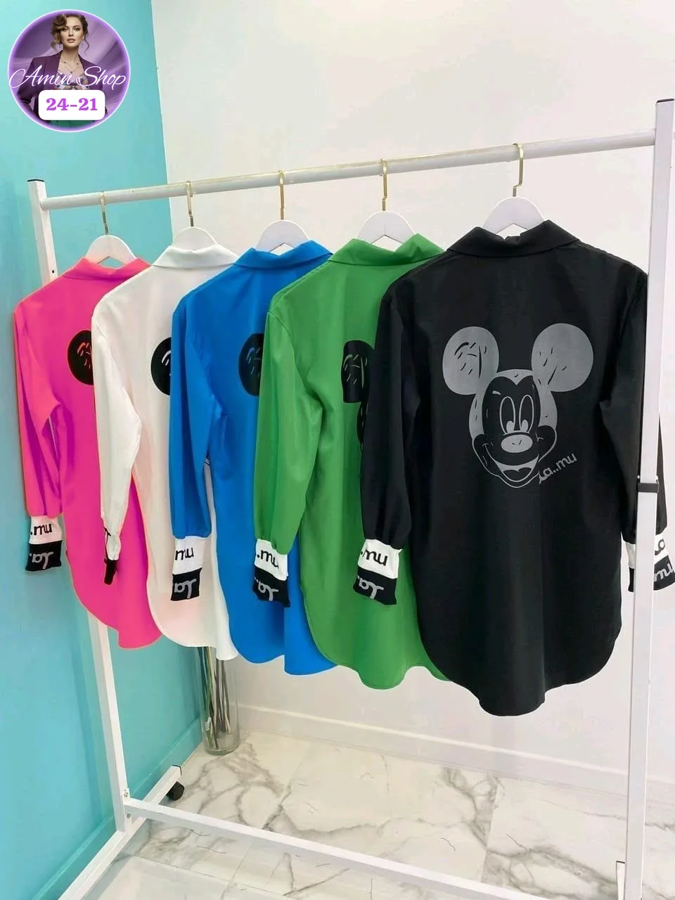 Рубашка с принтом Mickey Mouse из качественного материала — фото 4