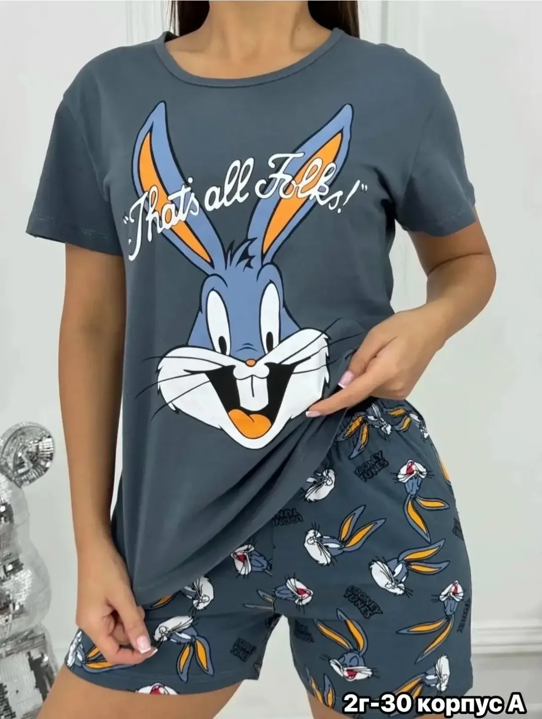 Пижама шорты из хлопка — фото 3