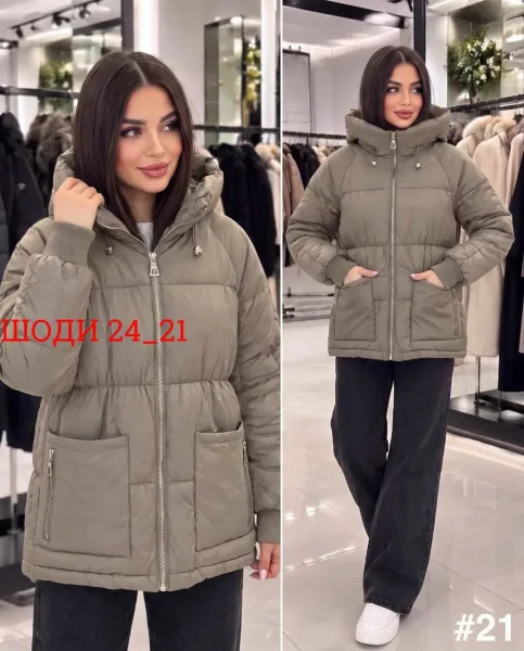 Тёплая женская куртка на синтепоне с комфортным фасоном — фото 2