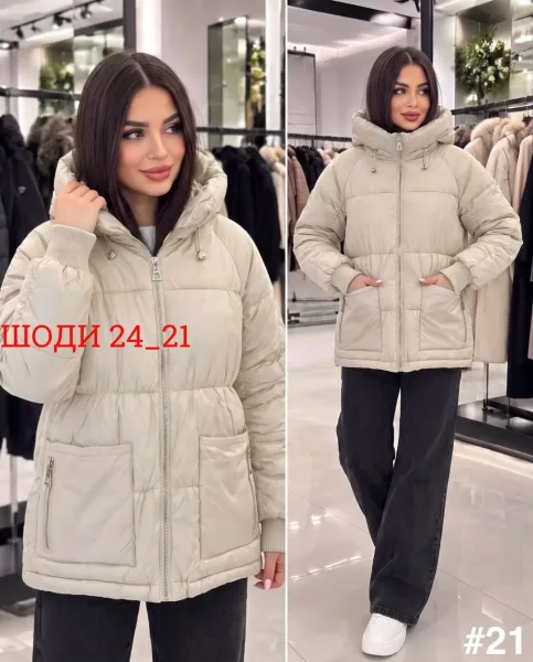 Тёплая женская куртка на синтепоне с комфортным фасоном — фото 3