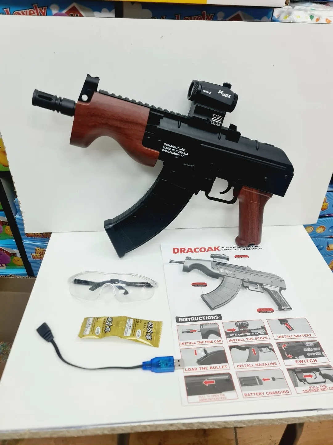 Игрушечный автомат АКС-74 U, выполненный из прочного металла и пластика, станет отличным подарком для юного поклонника а — фото 1