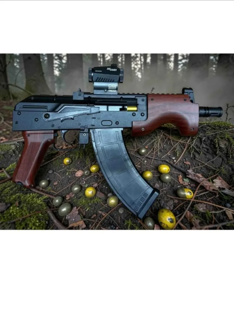 Игрушечный автомат АКС-74 U, выполненный из прочного металла и пластика, станет отличным подарком для юного поклонника а — фото 3
