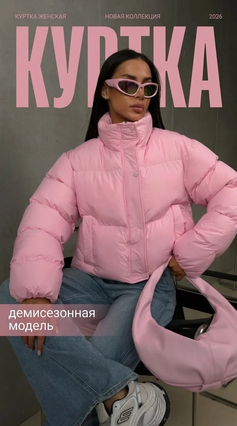Модель демонстрирует куртку — фото 1