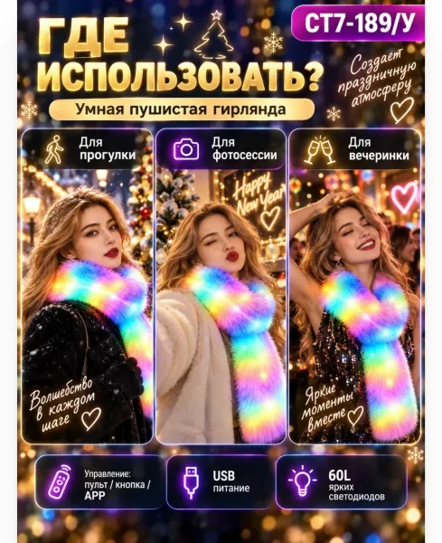 Умная пушистая гирлянда — фото 2